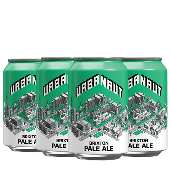 6 x 330ml cans of Brixton Pale Ale craft beer from Urbanaut Brewery
