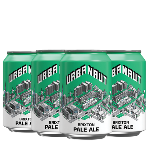 6 x 330ml cans of Brixton Pale Ale craft beer from Urbanaut Brewery