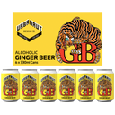 One 6-pack box and six 330ml cans of Urbanaut Alcoholic Ginger Beer.